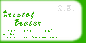 kristof breier business card